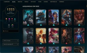 Conta no LOL 1223 skins - PLAT 4 - League of Legends