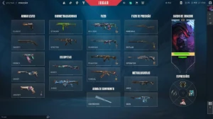 Conta valorant com diversas skins e rank ouro