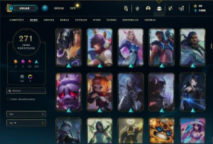 Ouro 4 com TODOS os champs e 273 Skins ( MAIN ADC / JG ) - League of Legends LOL