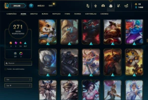 Ouro 4 com TODOS os champs e 273 Skins ( MAIN ADC / JG ) - League of Legends LOL