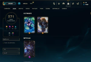 Ouro 4 com TODOS os champs e 273 Skins ( MAIN ADC / JG ) - League of Legends LOL