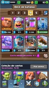 Conta de Clash Royale arena 12