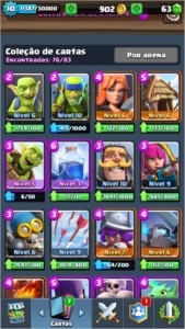 Conta de Clash Royale arena 12