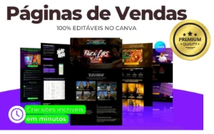 Páginas De Vendas 100% Canva - Modelos Premium Black - Outros