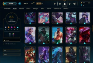 Unranked com 100 Champs e 85 Skins ( JG / TOP ) - League of Legends LOL