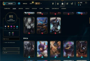 Unranked com 100 Champs e 85 Skins ( JG / TOP ) - League of Legends LOL