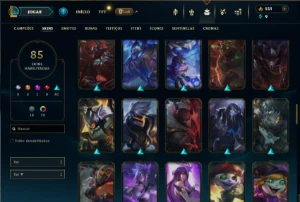 Unranked com 100 Champs e 85 Skins ( JG / TOP ) - League of Legends LOL