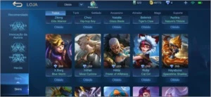CONTA MOBILE LEGENDS - LENDA 5 - 52 SKINS - 60 HEROIS
