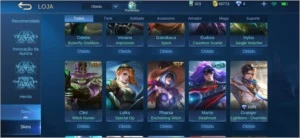 CONTA MOBILE LEGENDS - LENDA 5 - 52 SKINS - 60 HEROIS