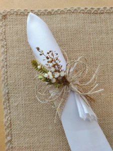 Porta Guardanapo - Buquezinho com Flores Secas - Artesanato e Personalizados