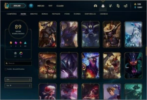Conta ouro 2 com 89 skins e 139 champs - League of Legends LOL