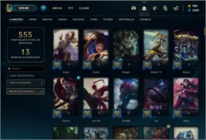 Conta ouro 2 com 89 skins e 139 champs - League of Legends LOL