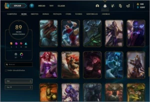 Conta ouro 2 com 89 skins e 139 champs - League of Legends LOL