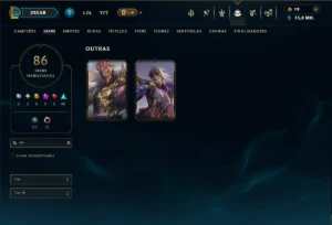 Mestre com 110 Champs e 86 Skins ( 82 PDL ) - League of Legends LOL