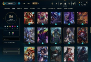 Mestre com 110 Champs e 86 Skins ( 82 PDL ) - League of Legends LOL