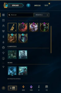 Conta NFA: 65 dias parada + não ranqueada + 128 skins - League of Legends LOL
