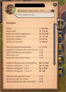 Conta Albion - Machado/ Skin garra-ligeira e lobo vil - Albion Online