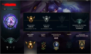 Conta league of legends 1kk KINDRED ex plat4 LOL