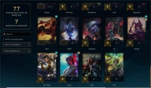 conta diamante 2 44 champions e 11 skins - League of Legends LOL
