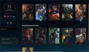 conta diamante 2 44 champions e 11 skins - League of Legends LOL