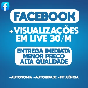 ⭐ Melhor Preço ⭐ Visulizações Em Live 30 Minutos 👀 - Fb - Redes Sociais