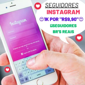 Seguidores Do Instagram Reais - 1K Por R$9,90 - Redes Sociais