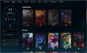 CONTA LOL PLATINA 4 (44SKINS) - League of Legends