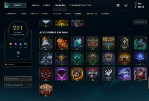 Conta de lol platina 4 todos champs/138skins - League of Legends