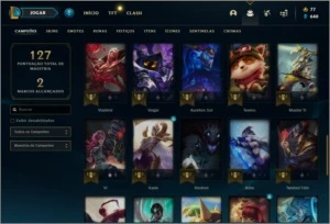 Conta platina 4 com 24 skins e 47 champs - League of Legends LOL