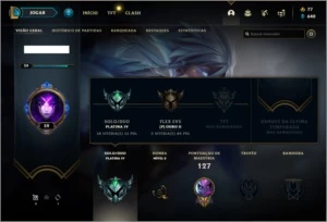 Conta platina 4 com 24 skins e 47 champs - League of Legends LOL