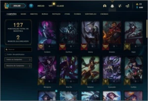 Conta platina 4 com 24 skins e 47 champs - League of Legends LOL