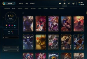 Conta LoL Ouro 3 130 skins - League of Legends