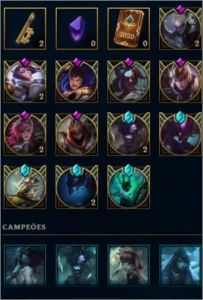 Conta LoL Ouro 3 130 skins - League of Legends