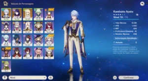 Conta Genshin Impact com Ayato + Maremoto, Raiden e Sara c6