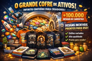 Mais de 100.000 designs para estampa de camisetas