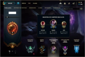 Conta platina 4 120 champs e 60 skins - League of Legends LOL