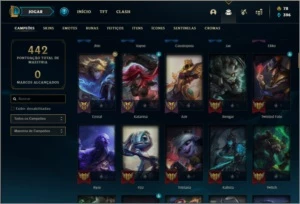 Conta platina 4 120 champs e 60 skins - League of Legends LOL