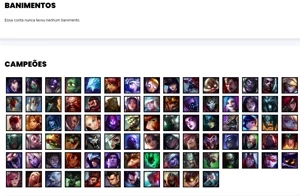 Conta bronze 3 com 86 Champs e 70 Skins - League of Legends LOL