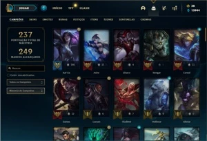 Conta bronze 3 com 86 Champs e 70 Skins - League of Legends LOL
