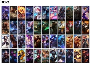 Conta bronze 3 com 86 Champs e 70 Skins - League of Legends LOL