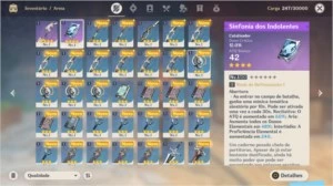 GENSHIN IMPACT -AR 7- VENTI + FISCHIL + 5 SR ARCO E LIVRO 4*