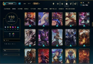 Ouro 2 com TODOS os Champs e 120 Skins +1 Prestigio - League of Legends LOL