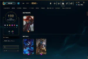 Ouro 2 com TODOS os Champs e 120 Skins +1 Prestigio - League of Legends LOL