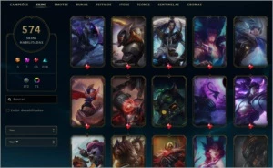 Conta League of legends Platina 4, 574 skins LOL