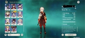 Conta AR 39 com Kazuha e Raiden - Genshin Impact