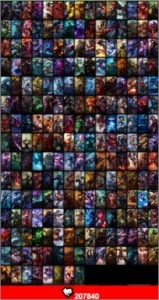 Skin Account League of Legends 220 Skin+ LOL
