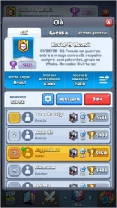 Conta Clash Royale Nível 13 líder de clã 2200k