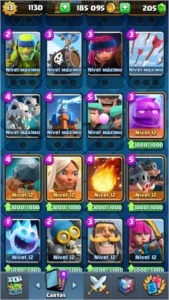 Conta Clash Royale Nível 13 líder de clã 2200k