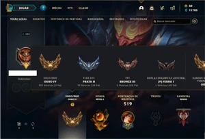 Conta ouro 4 com TODOS os champs e 116 Skins (Nivel 588) - League of Legends LOL
