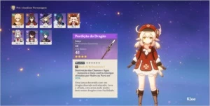 Genshin Impact NA AR7 Klee, Beidou, Xingqiu+PerdiçãoDoDragão